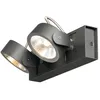 Image de SLV Applique murale et plafond en aluminium - Éclairage mural et plafond - Éclairage intérieur - Spot LED - Lampe murale - Spot mural - 3000 K - 31 W - 2000 lm - Noir - Intensité variable