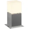 Image de SLV Eclairage sur pied carré 30 pour allée, mur, entrée, lampe de jardin LED / E27 IP44 20 W en acier inoxydable 304 20 W