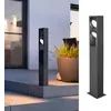 Image de SLV Lampadaire ESKINA FRAME 75 FL - Éclairage extérieur LED pour chemins, murs, entrées, jardin - Interrupteur CCT 3000/4000 K - IP65-27 W - 2400 lm - Anthracite