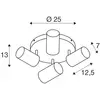 Image de Spot pour plafond SLV Asto Tube GU10 à 4 lampes, rondelle blanche