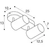 Image de Spot pour plafond SLV Asto Tube GU10 à 2 lampes, blanc