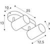 Image de Spot pour plafond SLV Asto Tube GU10 à 2 lampes, noir