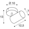 Image de Spot pour plafond SLV Asto Tube GU10 à 1 lampe blanc