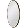 Image de SLV Trukko 80 - Éclairage intérieur - Miroir pour Salle de Bain - Miroir de Salle de Bain - 3000/4000/6500 K - 730 LM - Interrupteur à intensité Variable - Diamètre : 80 cm - Chromé - Bord Noir