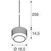 Image de SLV Suspension Pantilo Rope 19, marron/ambre/doré, verre, Ø 19 cm
