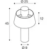 Image de SLV Lampe pour socle Photoni 45, noir, aluminium, hauteur 45 cm