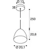 Image de SLV suspension Para Cone, Ø 30 cm couleur cuivre/blanc