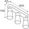 Image de SLV Plafonnier Puri 2.0 Cone, blanc, longueur 26 cm, à 3 lampes