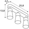 Image de SLV Plafonnier Puri 2.0 Cone noir/doré 26 cm à 3 lampes