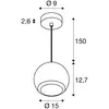 Image de SLV suspension Light Eye 150, blanc, Ø 15 cm, métal