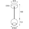 Image de SLV suspension Light Eye 90, blanc, Ø 9 cm, métal