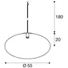 Image de Suspension SLV Magico, Ø 55 cm, noir mat, métal