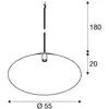 Image de Suspension SLV Magico, Ø 55 cm, blanc mat, métal