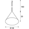 Image de Suspension SLV Magico, Ø 38 cm, blanc mat, métal
