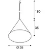 Image de Suspension SLV Magico, Ø 38 cm, noir mat, métal