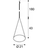 Image de Suspension SLV Magico, Ø 21 cm, noir/doré, métal