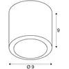 Image de Plafonnier LED SLV Oculus, couleur cuivre, 9 cm, à intensité variable jusqu'à