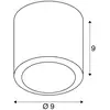 Image de Plafonnier LED SLV Oculus, couleur bronze, 9 cm, à intensité variable vers le