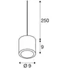 Image de Suspension LED SLV Oculus, couleur cuivre, Ø 9 cm, à intensité variable vers la