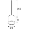 Image de Suspension LED SLV Oculus, couleur laiton, Ø 9 cm, à intensité variable vers la