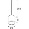 Image de Suspension LED SLV Oculus, couleur bronze, Ø 9 cm, à intensité variable vers la