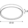 Image de SLV Plafonnier LED Decona, Ø 42 cm, blanc/doré, métal