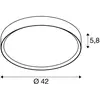 Image de SLV Plafonnier LED Decona, Ø 42 cm, noir, métal, CCT