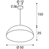 Image de SLV suspension Forchini M, 50 cm, noir/doré, métal