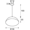 Image de SLV suspension Forchini, 50 cm noir/doré plastique