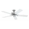 Image de Certeo Ventilateur de Plafond Classic Royal - Ø hélice 1320 mm - Laque Blanche/Chrome Brillant - Ventilateur Ventilateur de Plafond Ventilateurs Ventilateurs de Plafond