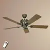 Image de CasaFan Ventilateur de plafond ECO ELEMENTS, chêne/laiton, Ø 132 cm, silencieux
