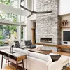Image de CasaFan Ventilateur de plafond ECO GENUINO, chrome/noyer, Ø 152 cm, silencieux