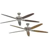 Image de Classic Royal 180 Ventilateur de plafond Couleur (pales : chêne antique/noyer, couleur du boîtier) : chrome brossé