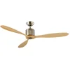 Image de Unbekannt CasaFan 313247 Aeroplan Eco Ventilateur de plafond en bois massif naturel/chrome satiné