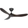 Image de CASAFAN Ventilateur de Plafond 312217 Eco genuino 122 en Bois Massif Noyer/Noir Mat laqué
