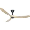 Image de CASAFAN Ventilateur de Plafond 315218 Eco genuino 152 Bois Massif Naturel/Noir Mat laqué