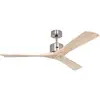 Image de CasaFan Ventilateur de plafond Macau, chrome, bois naturel clair