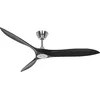 Image de CasaFan Ventilateur de plafond Eco Airscrew 315241 152 cm Moteur DC basse consommation/chrome satiné/pales bois/noir mat