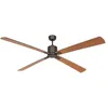 Image de CasaFan Eco Neo III Ventilateur de plafond à économie d'énergie avec télécommande 180 cm Pales en bronze Noir/teck