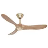 Image de CasaFan Ventilateur de plafond 312224 Eco authentique 122 cm moteur couleur laiton et pales couleur chêne