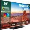 Image de Toshiba 50QV3463DG Smart TV QLED 4K UHD de 50", sans cadre, avec HDR10, Dolby Audio, compatible avec assistant vocal Alexa, Bluetooth