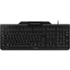 Image de CHERRY KC 1000 SC, Clavier de Sécurité Filaire avec Lecteur de Carte Intégré, Disposition Espagnole (QWERTY), Plug & Play (USB-A), Design Plat, Noir