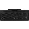 Image de CHERRY KC 1000 SC, Clavier de Sécurité Filaire avec Lecteur de Carte Intégré, Disposition Française (AZERTY), Plug & Play (USB-A), Design Plat, Noir