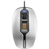 Image de CHERRY MC 4900, Souris Filaire, Connexion par Empreinte Digitale, Lecteur d'empreinte Digitale intégré, capteur Optique, Souris 3 Boutons, argenté-Noir