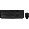 Image de CHERRY GENTIX Desktop, Ensemble Clavier et Souris sans Fil, Disposition Allemande (QWERTZ), Radio 2,4 GHz, Repose-Poignets Intégré, Souris Symétrique, Noir