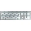 Image de Cherry KW 9100 Slim for Mac, Clavier sans Fil Mac, Disposition française (AZERTY), Connexion Bluetooth ou 24 GHz, Touches Plates, Rechargeable, Blanc argenté