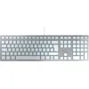 Image de CHERRY KC 6000C for Mac, Clavier Filaire Mac - (Port USB-C), Disposition Allemande (QWERTZ), Touches silencieuses, Design Plat, Blanc argenté