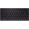 Image de CHERRY KW 9200 Mini, Clavier Compact Multi-Appareils Jusqu’à 4 Appareils, Disposition Française (AZERTY) Bluetooth, 2,4 GHz ou Filaire, Rechargeable, Noir