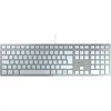 Image de CHERRY KC 6000C for Mac, Clavier Filaire Mac - (Port USB-C), Disposition française (AZERTY) Touches silencieuses, Design Plat, Blanc argenté