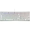 Image de CHERRY XTRFY MX 3.1, clavier de jeu mécanique, Disposition allemande (QWERTY), rétro-éclairage RGB, boîtier alu, port USB-A, MX2A BROWN Switches, blanc